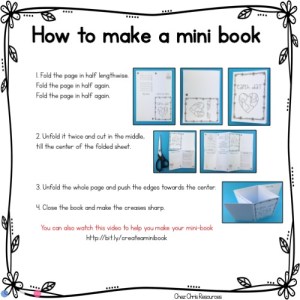 Instructions pour réaliser un mini livre
