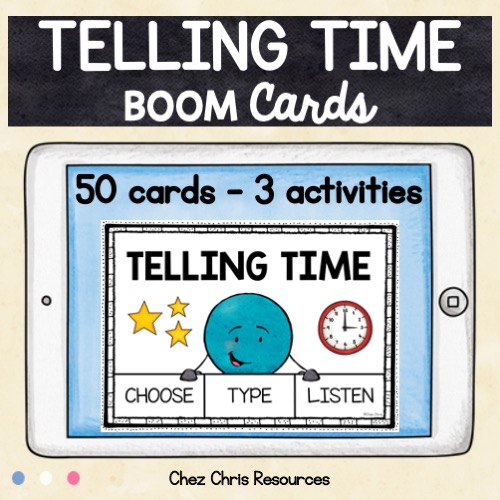 Savoir dire l'heure en anglais avec cette activité interactive (boom cards)