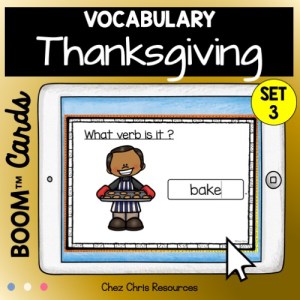 le vocabulaire de Thanksgiving en anglais: écrire le mot correspondant à l'image