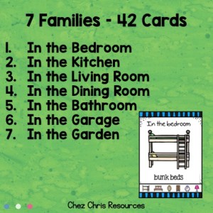 vignette du jeu des 7 familles en anglais, la maison