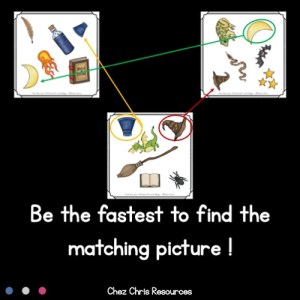 vignette du jeu en anglais Find the one! dédié aux vocabulaire de la magie et de la sorcellerie en anglais